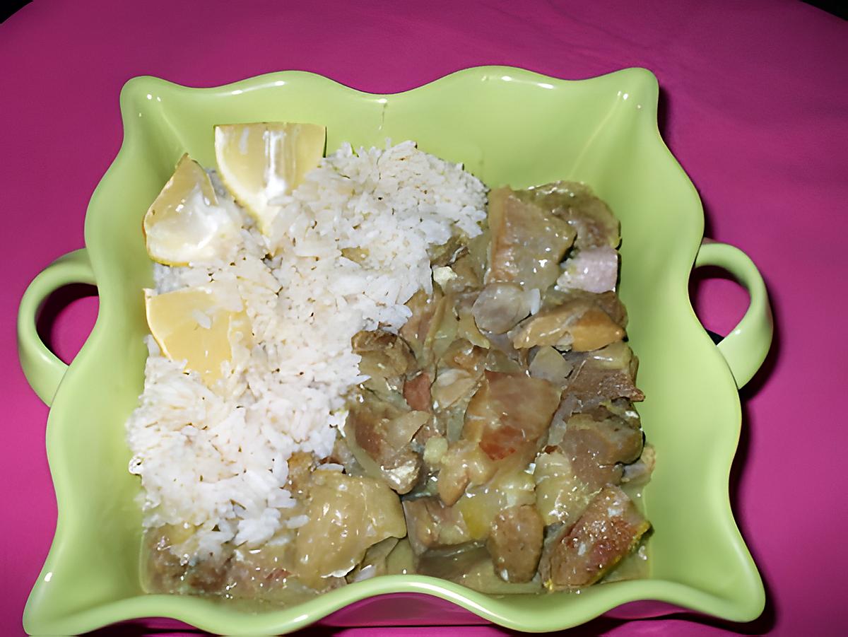 recette Tendrons de veau.... au curry...