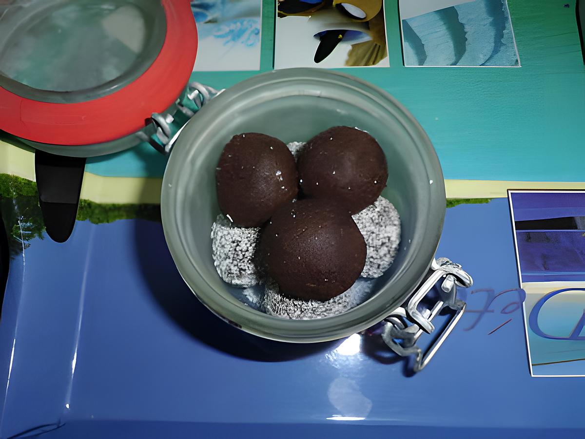 recette TRUFFES MARRONS / CHOCO NOIR ALLEGE