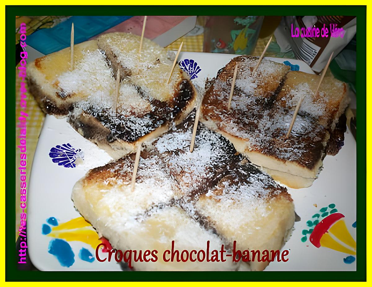 recette croques chocolat -banane