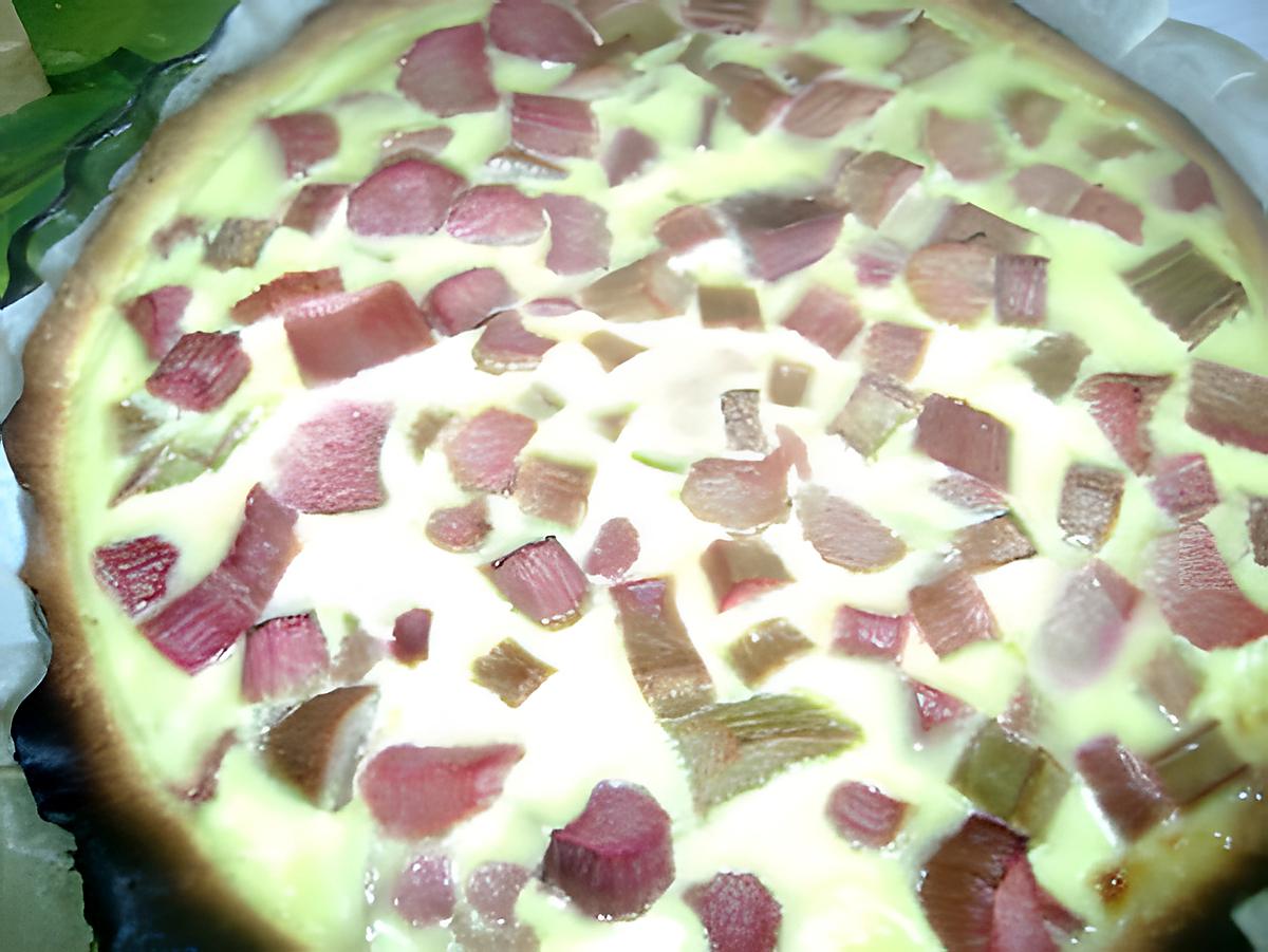 recette TARTE A LA RHUBARBE