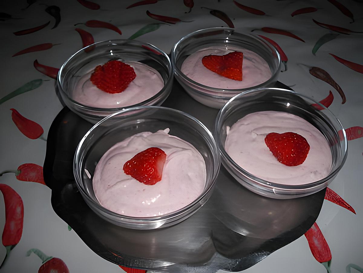 recette Mousse aux fraises