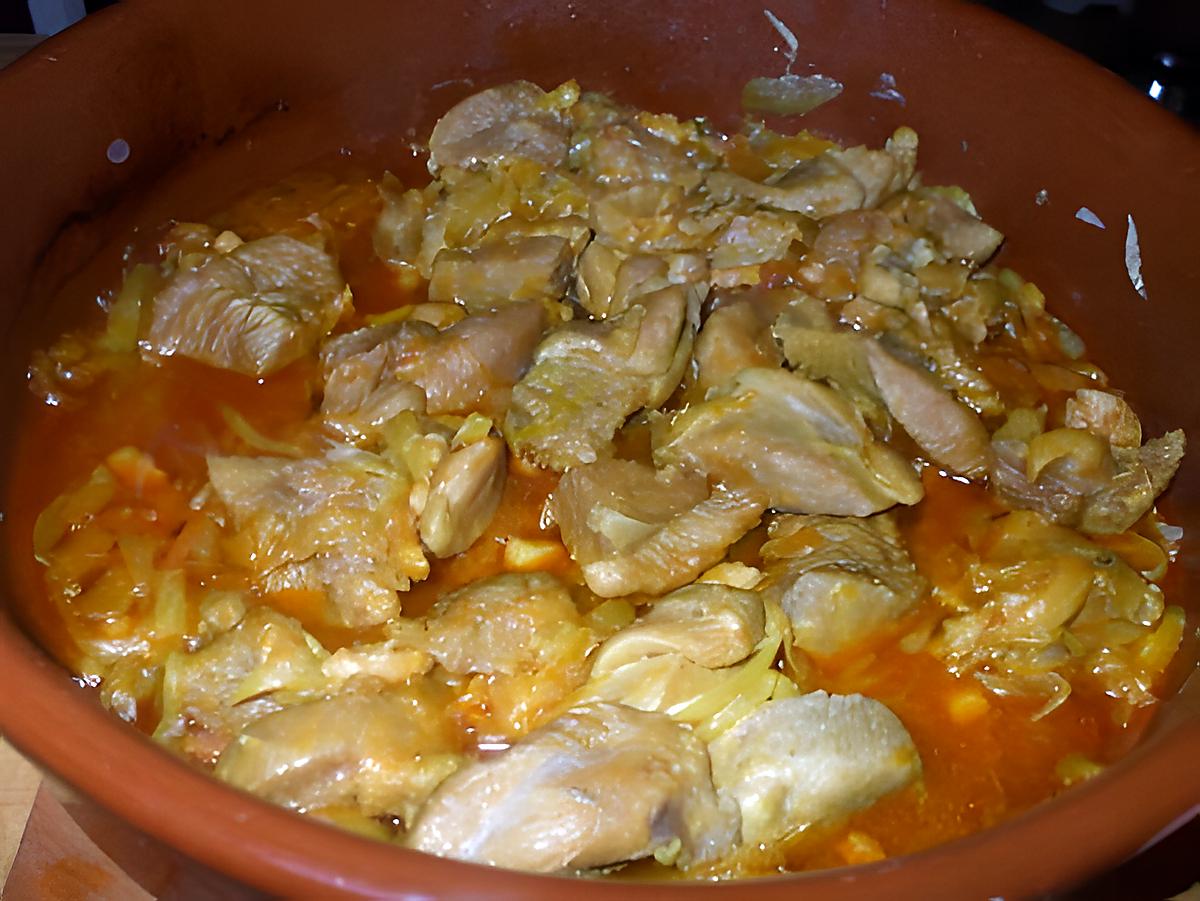 recette Estofado de pavo encebollado.....( Sauté de dinde......)...