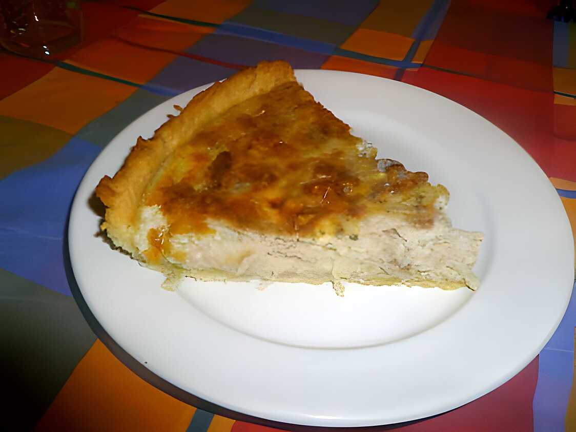 Quiche bleu, noix oignon