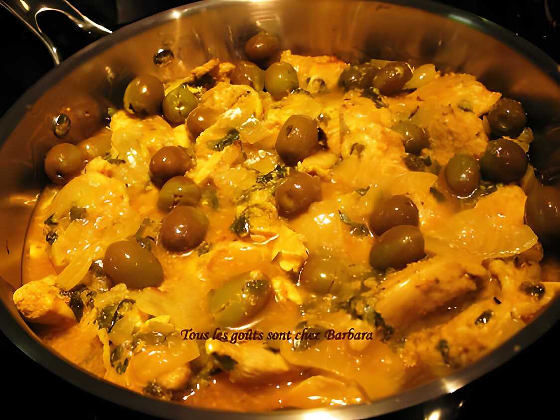 Recette de Poulet marocain aux olives