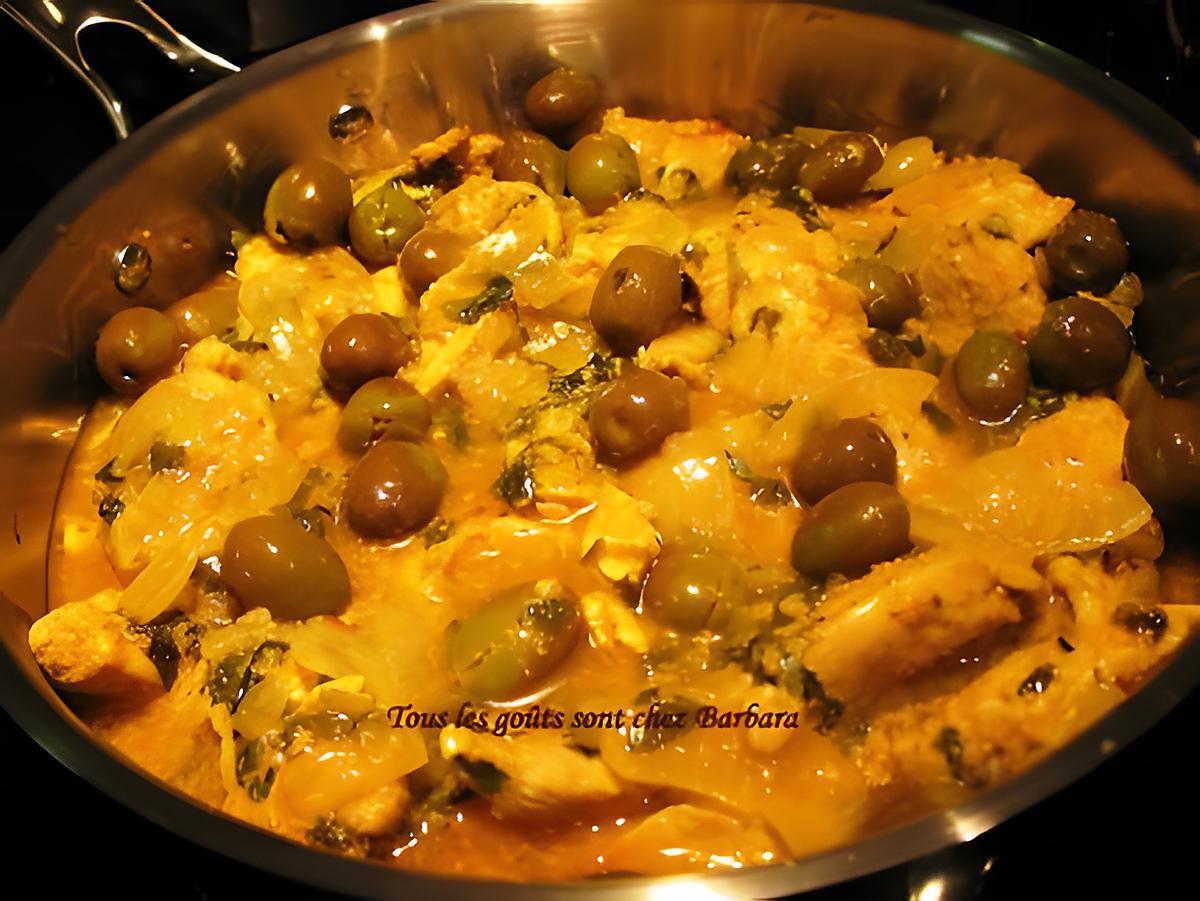 recette Poulet marocain aux olives