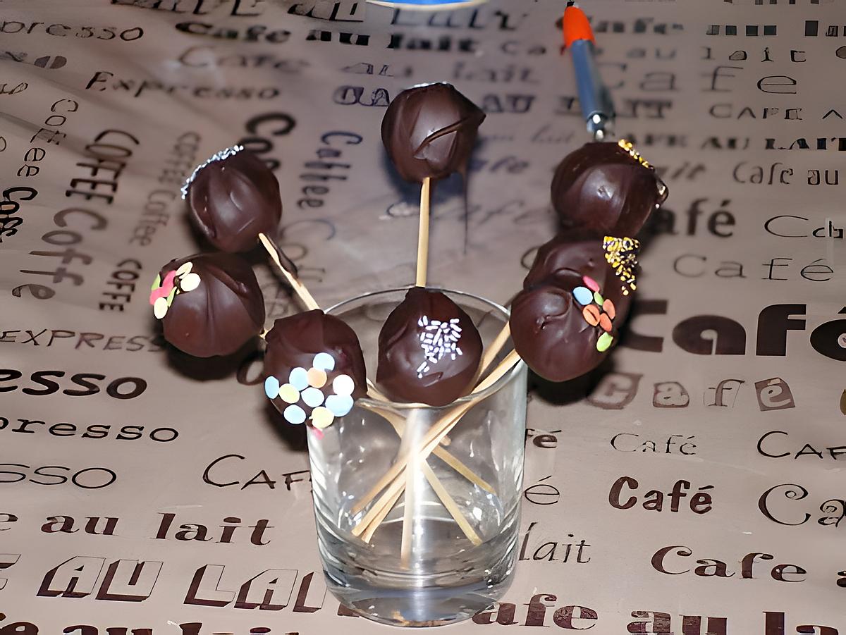 recette Cake pops au chocolat noir