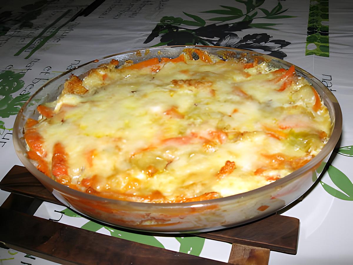 recette Gratin de poisson aux légumes et au curry