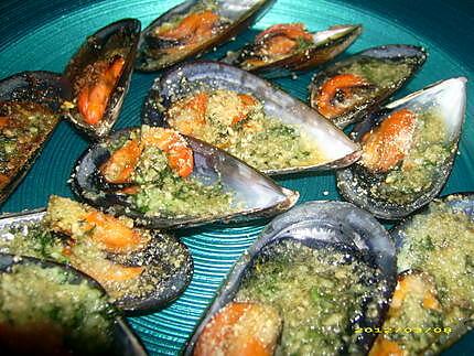 recette moules au beurre d'escargots