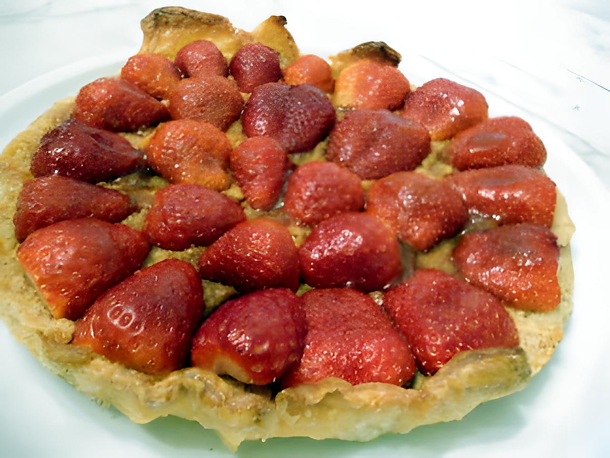 recette TARTE AUX FRAISES A LA CRÈME D'AMANDES