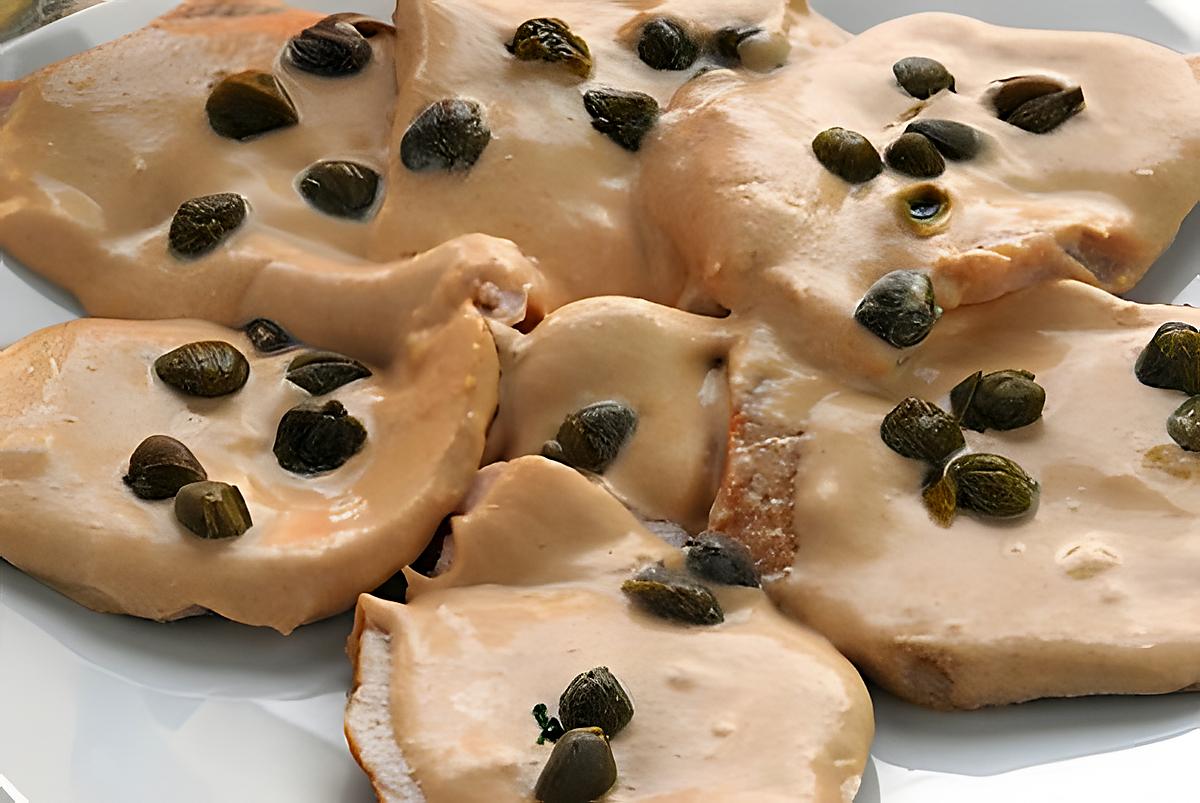 recette Vitello Tonnato ou Vitel tonné, ou encore Veau froid à la sauce au thon