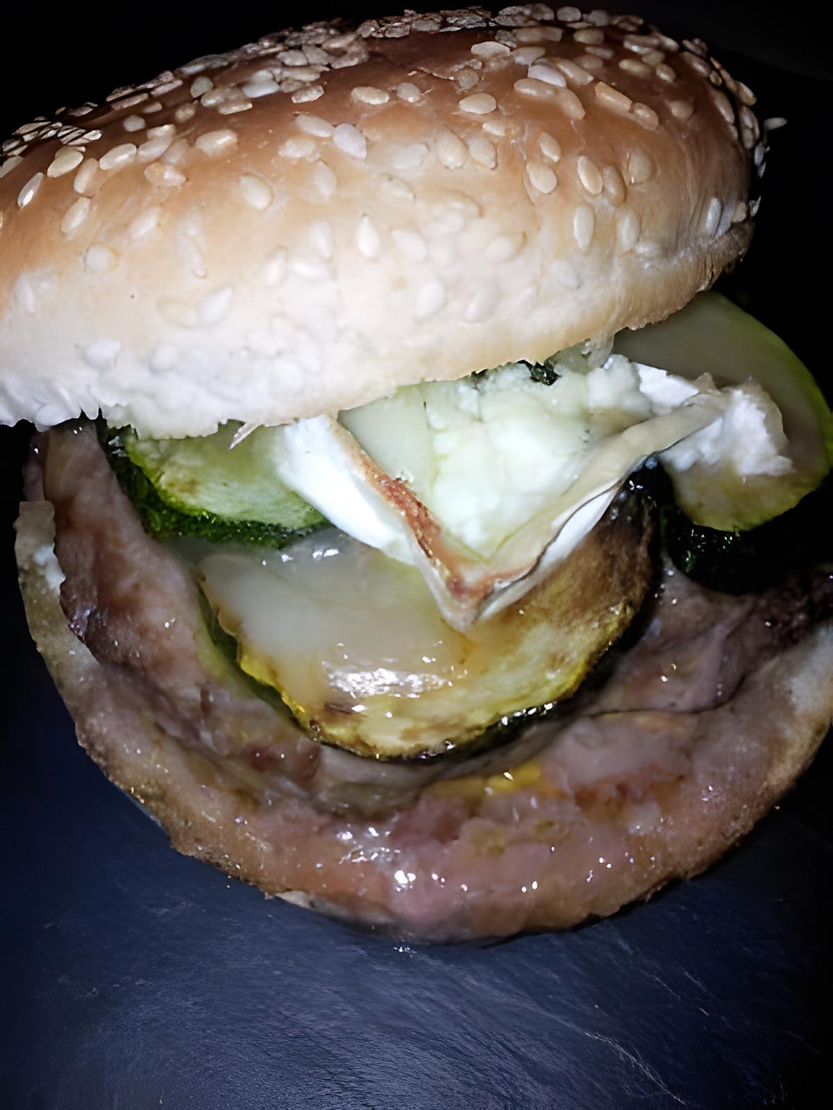 recette Hamburger courgettes pésto et chévre