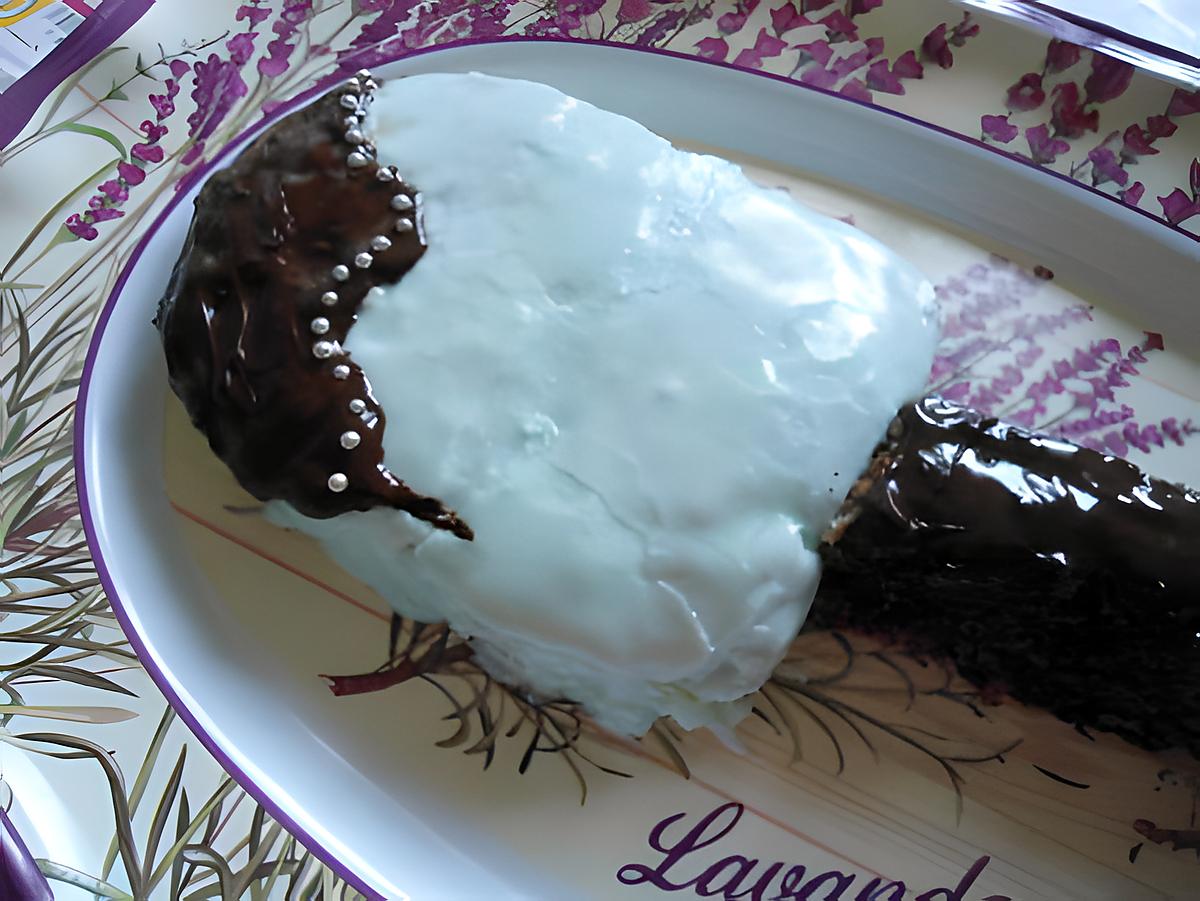 recette FAUSSE GLACE GÉANTE CHOCOLAT/MENTHE