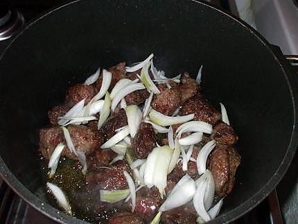 recette " Guisado de carne al Jerez".... ( Viande en sauce....)