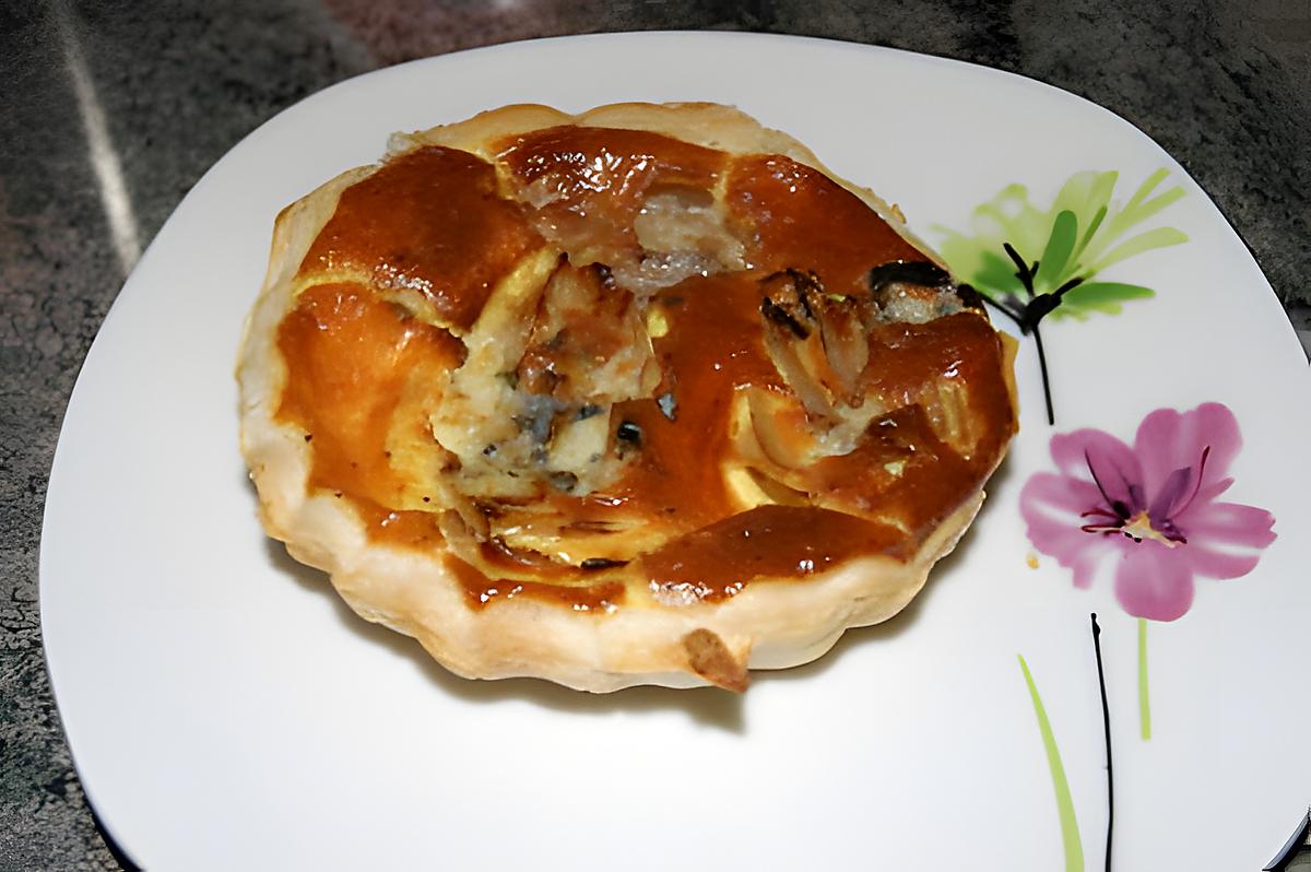 recette Tartelettes au roquefort et échalotes