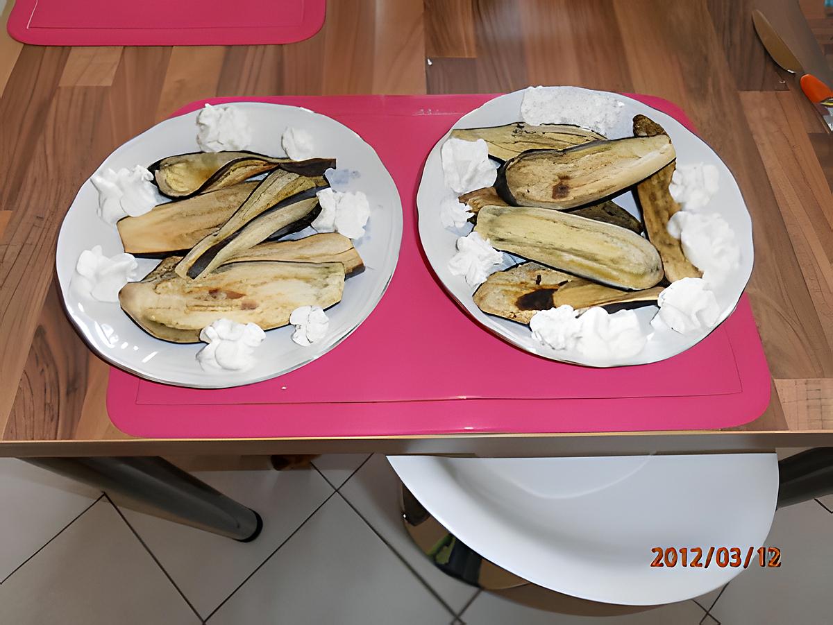 recette aubergines grillé et sa chantilly au cumin