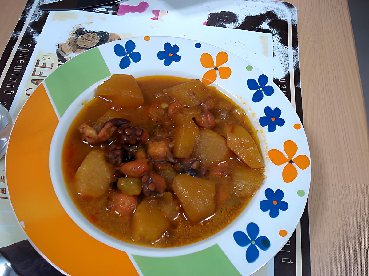 recette GUISADO DE PULPO (SOUPE DE POULPE)