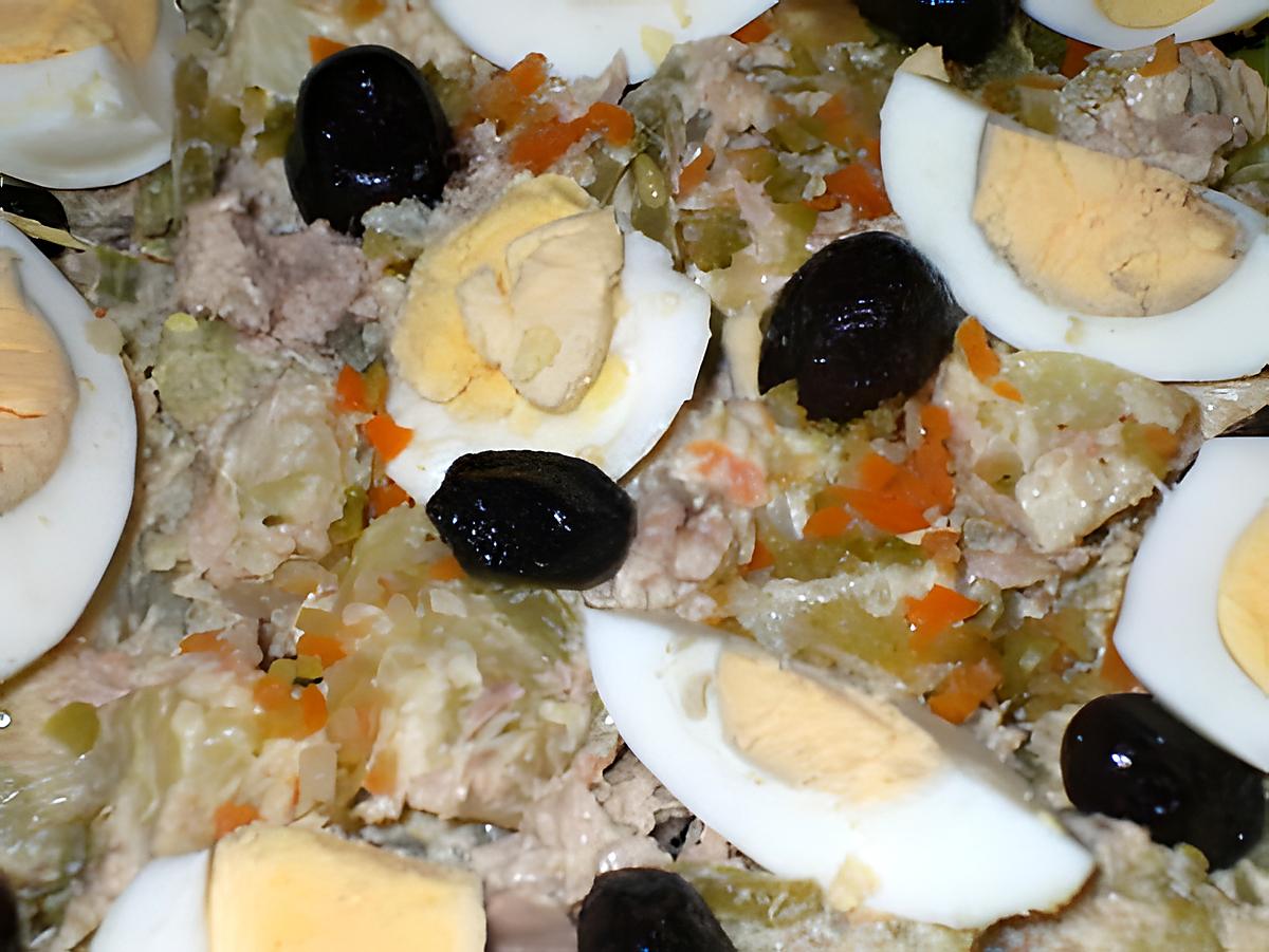 recette " Ensaladilla de patatas con variantes"...( Salade de P.d.terre )