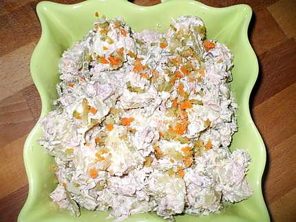 recette " Ensaladilla de patatas con variantes"...( Salade de P.d.terre )