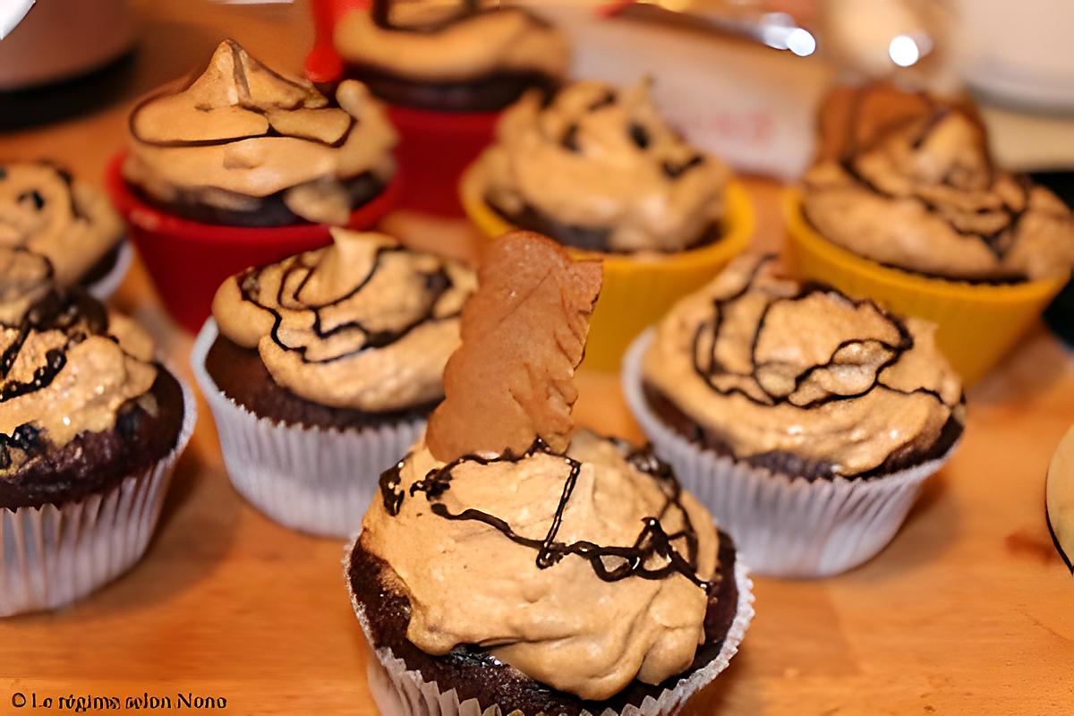 recette Cupcakes chocolat au glaçage spéculoos