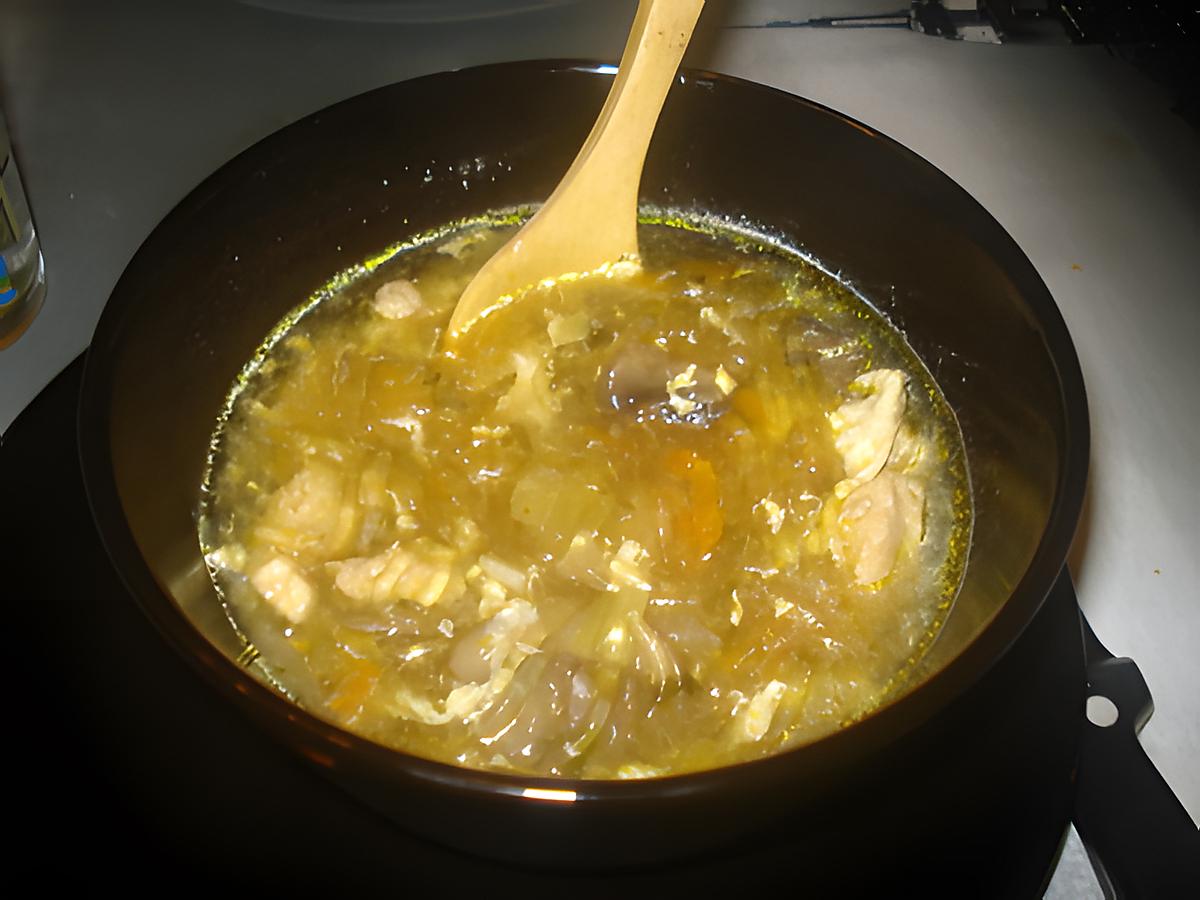 recette SOUPE CHINOISE AU POULET