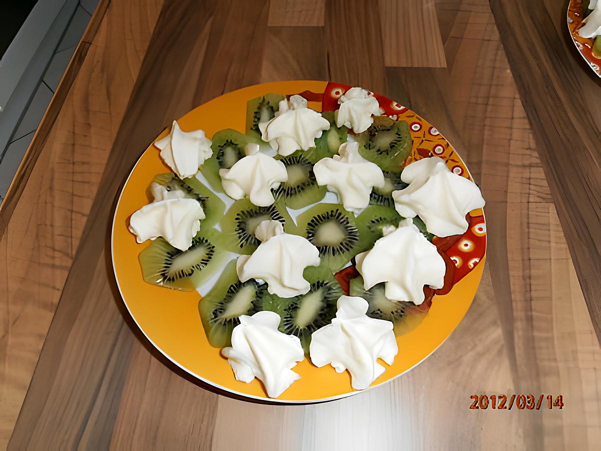 recette kiwis et sa chantilly  aux pommes