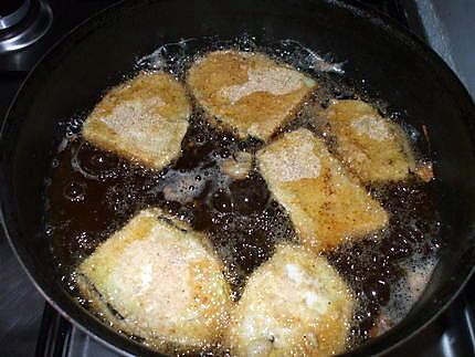 recette " Duo d'aubergine".... Miel ou crème au "Boursin"..... au choix...........