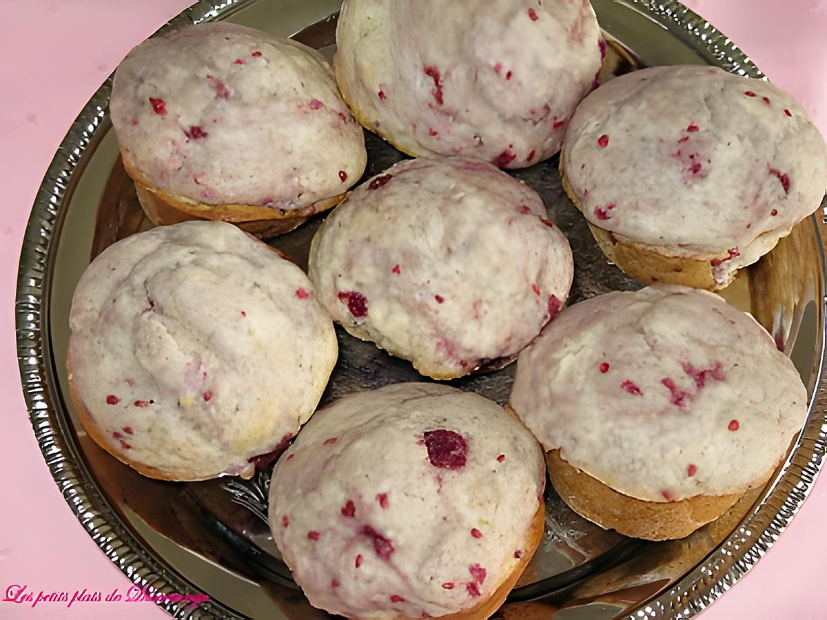 recette Muffins givrés aux framboises