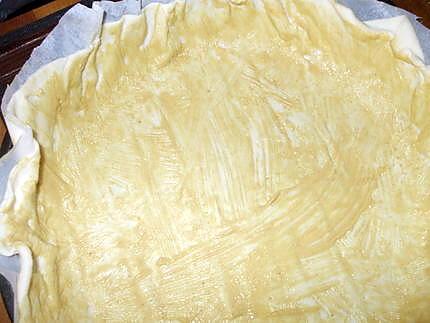 recette Pastel de Patatas con Jamon Serrano y queso de cabra "... ( Gâteau de P.D.Terre au jambon serrano et fromage de chèvre.)...