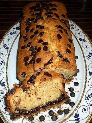 recette Cake au Nutella et Pépites de CHocolat....