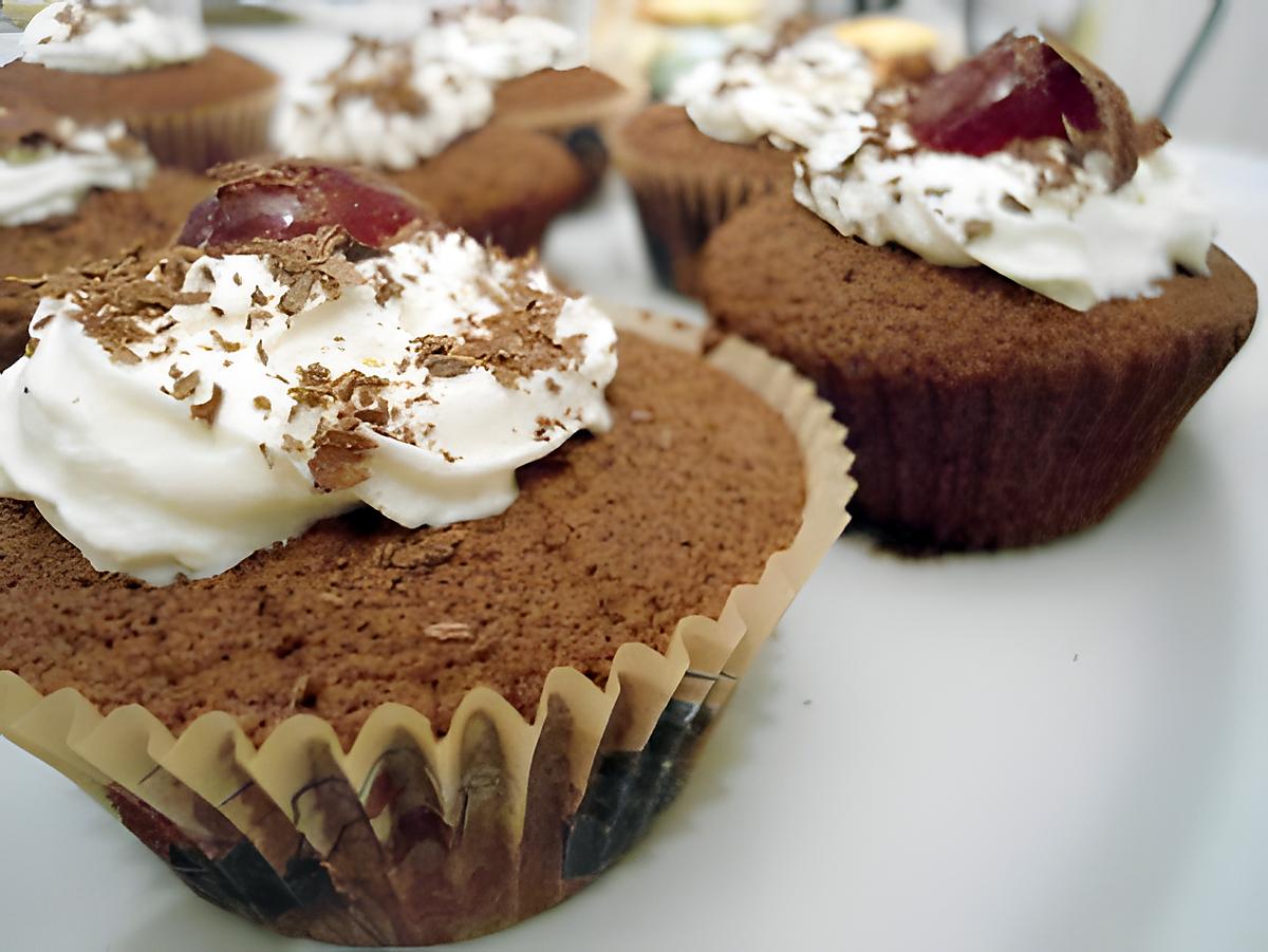 recette CUPCAKES FORET NOIRE