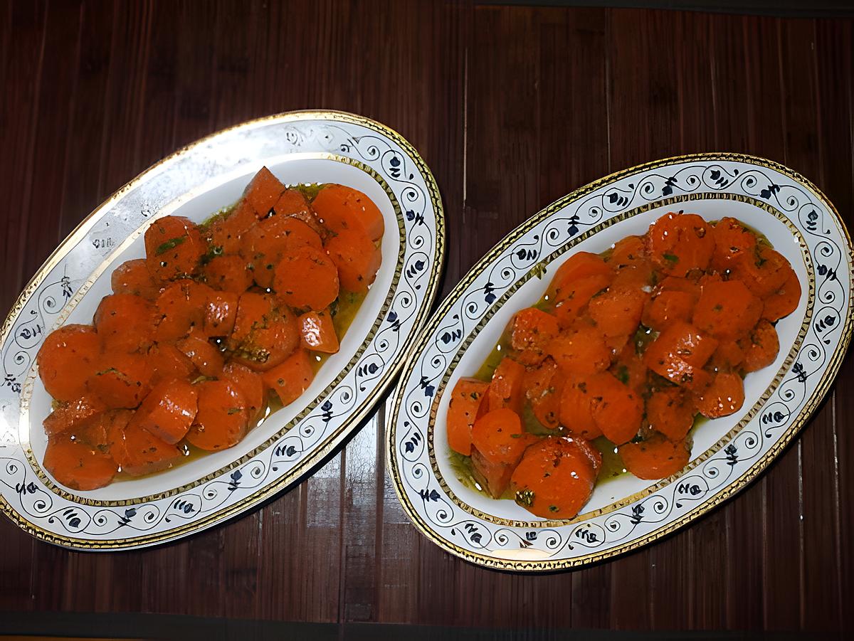 recette " Salade fraîche de carottes à la Marocaine "...