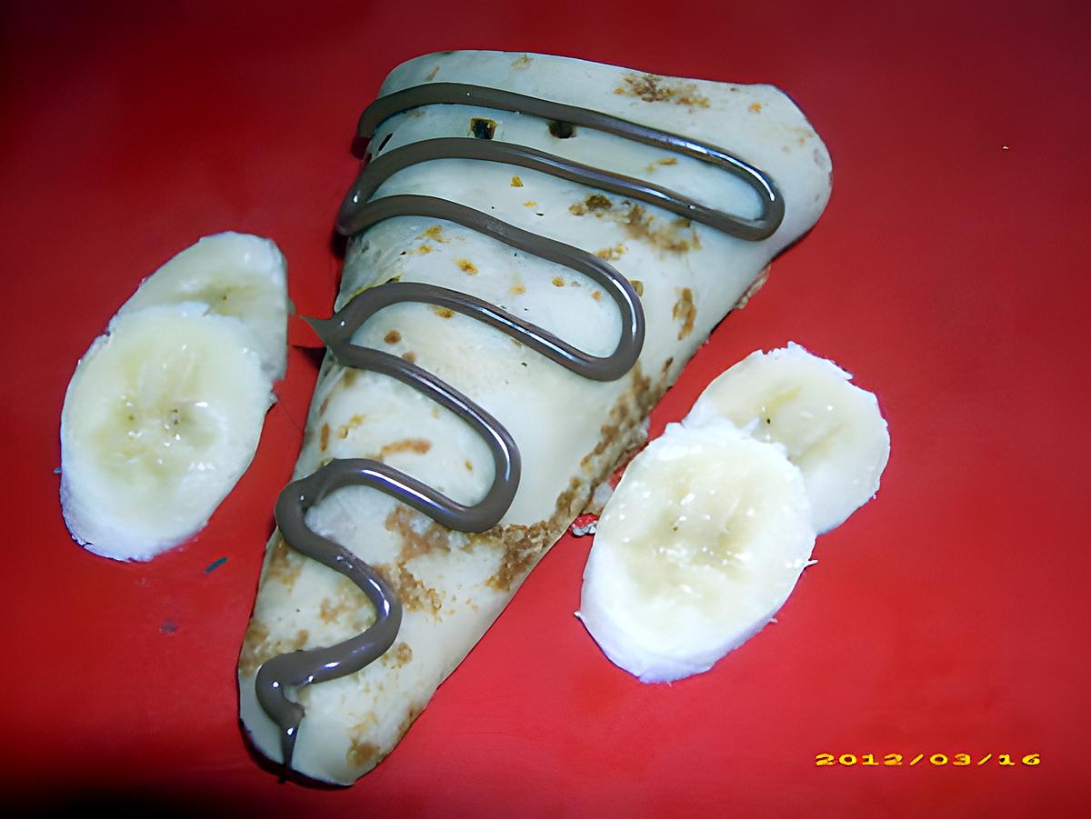 recette crêpes au Nutella et rondelles de bananes façon samoussas