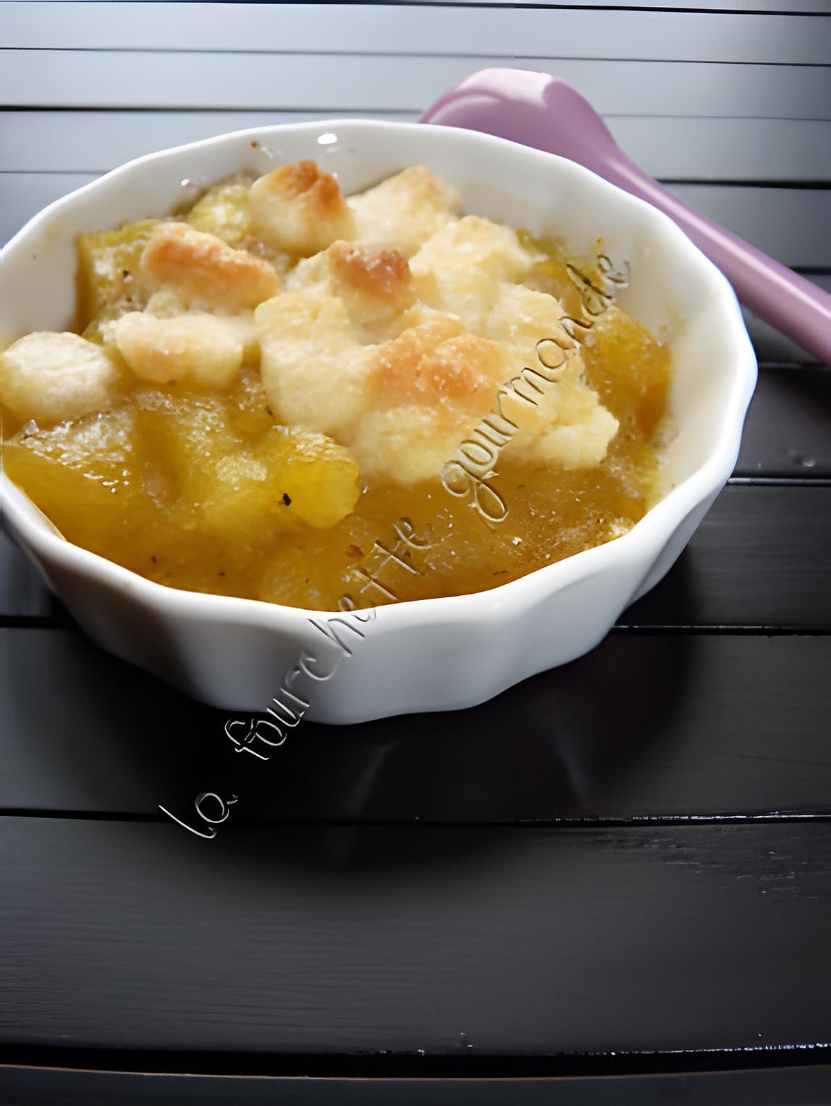 recette Crumble pommes curry (Eh oui!!)