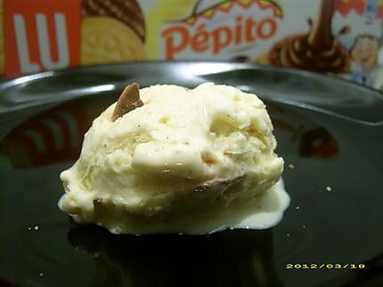 recette glace à la vanille et aux éclats de pépito (sans sorbetière)