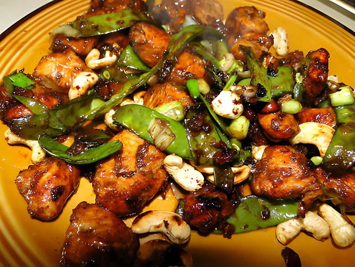 recette Poulet aux noix de cajou (plat chinois)