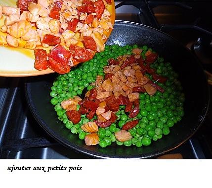 recette Salade de petits pois au saumon et au chorizo