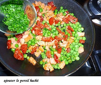 recette Salade de petits pois au saumon et au chorizo