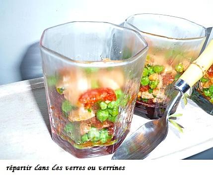 recette Salade de petits pois au saumon et au chorizo