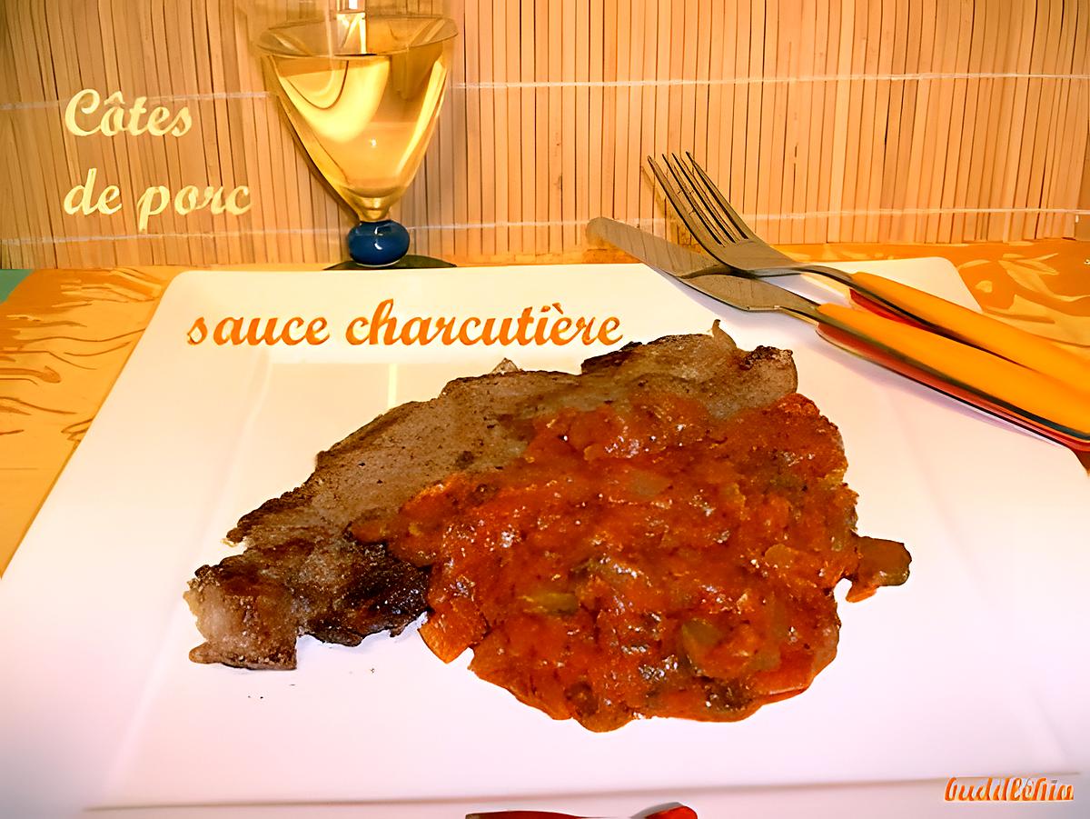 recette Côtes de porc sauce charcutière