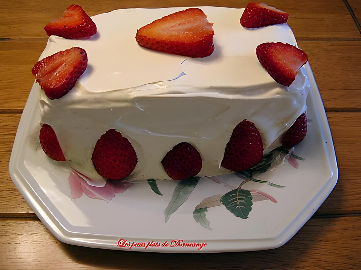 recette Gâteau mousse aux fraises