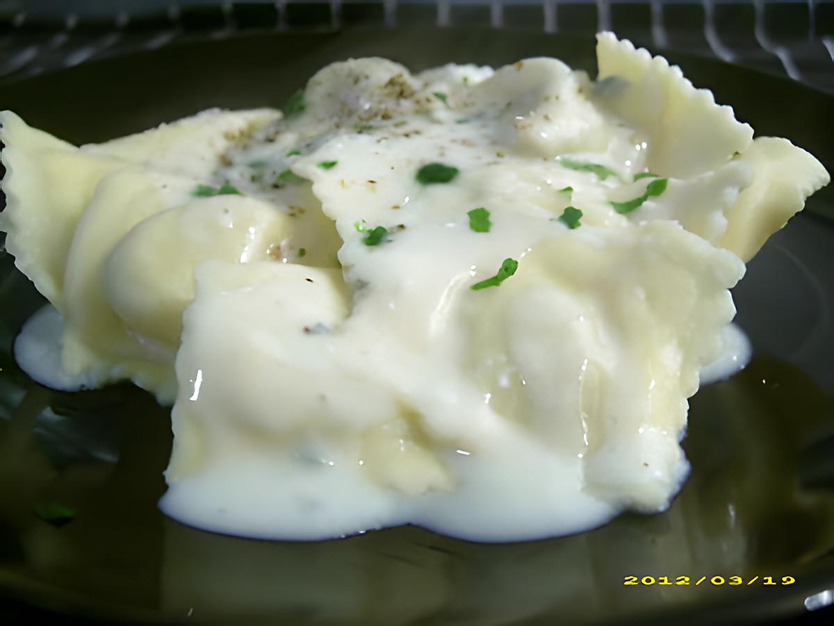 recette raviolis sauce au roquefort