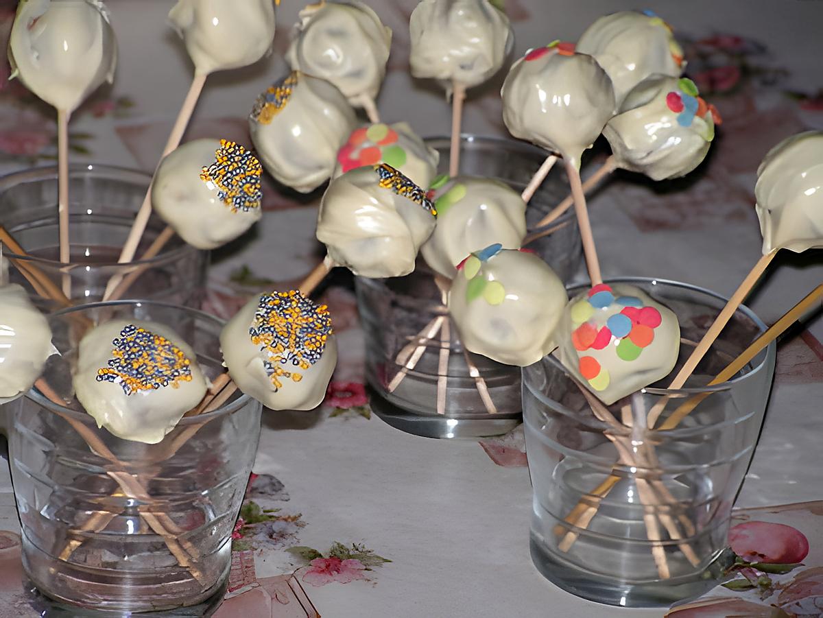 recette Cake pops au chocolat blanc