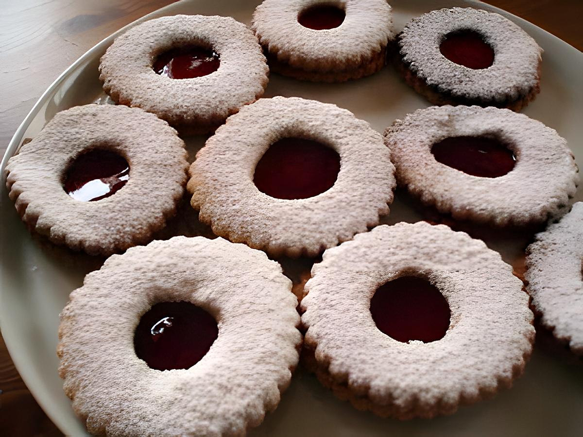 recette SABLES A LA CONFITURE dits "Lunettes"