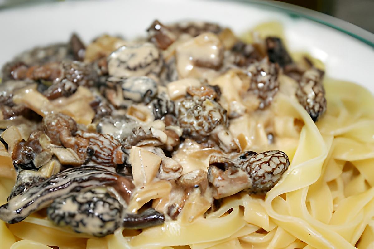 recette Tagliatelles aux morilles