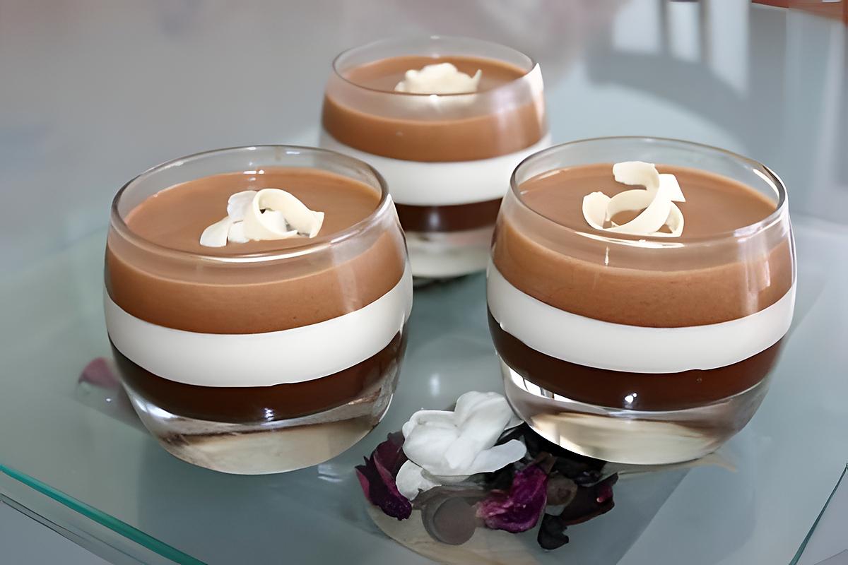 recette verrine trois chocolat