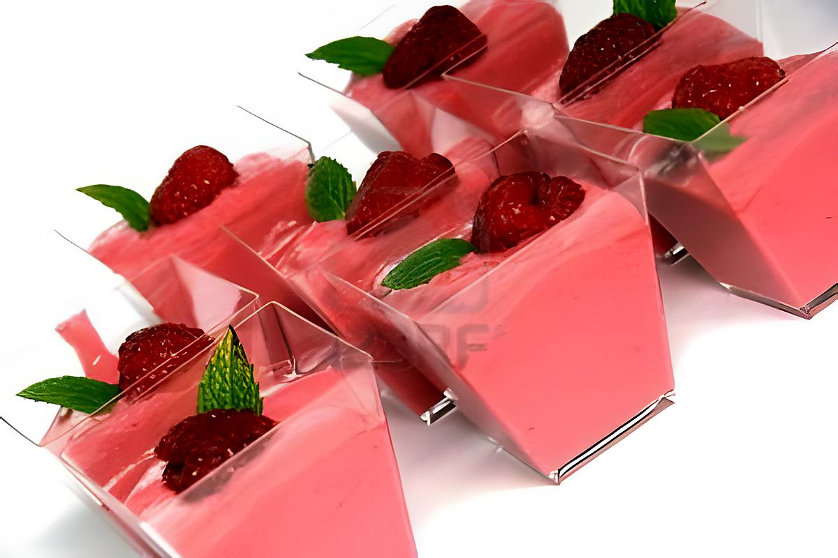 recette verrine de mousse de fruit rouge