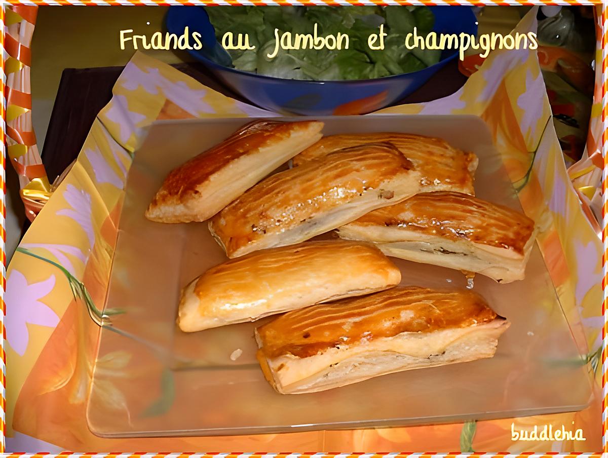 recette Friands au jambon et champignons