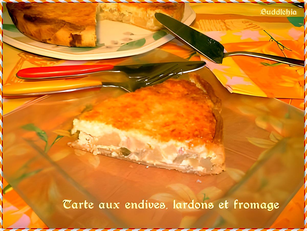 recette Tarte aux endives, lardons et fromage