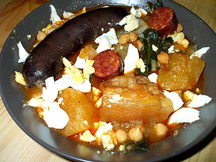 recette " Potaje andaluz"... de "Maman "....( Spécialité tipique du sud de l'Espagne...)