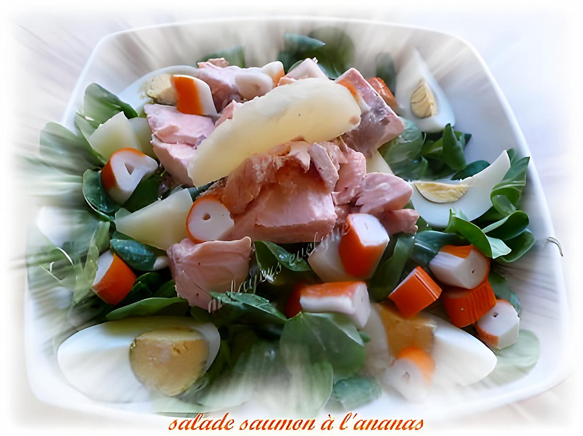 recette salade de saumon à l'ananas